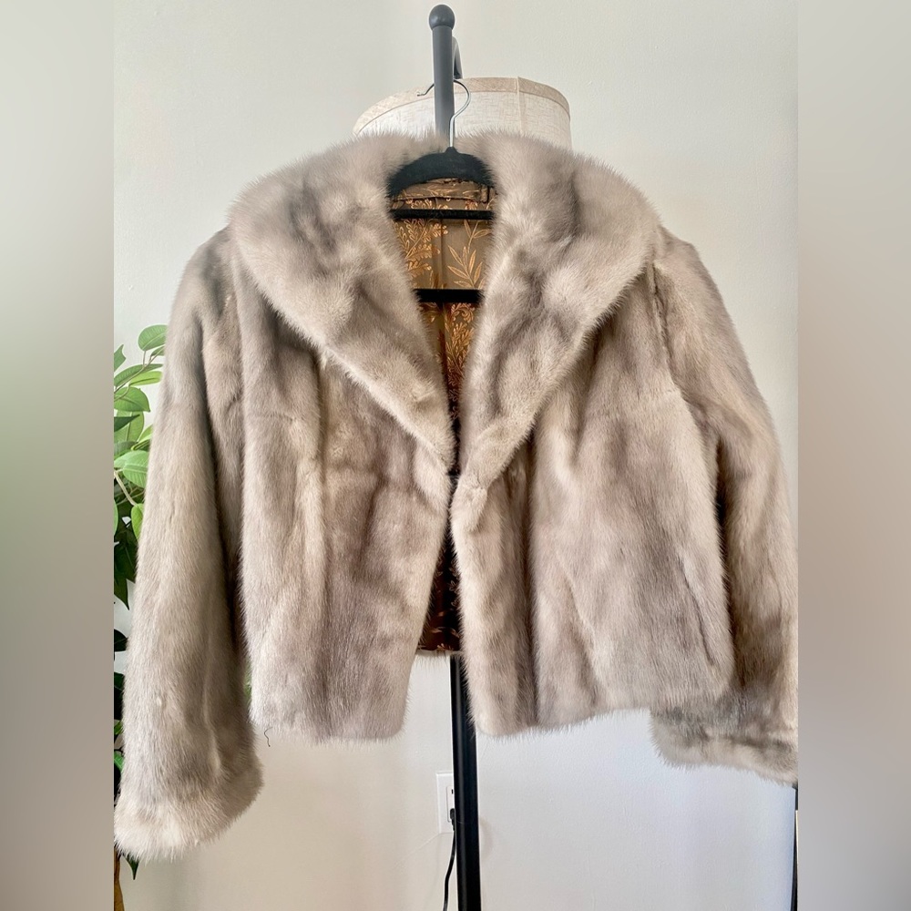 Vintage Mink Fur Cropped Coat size S
